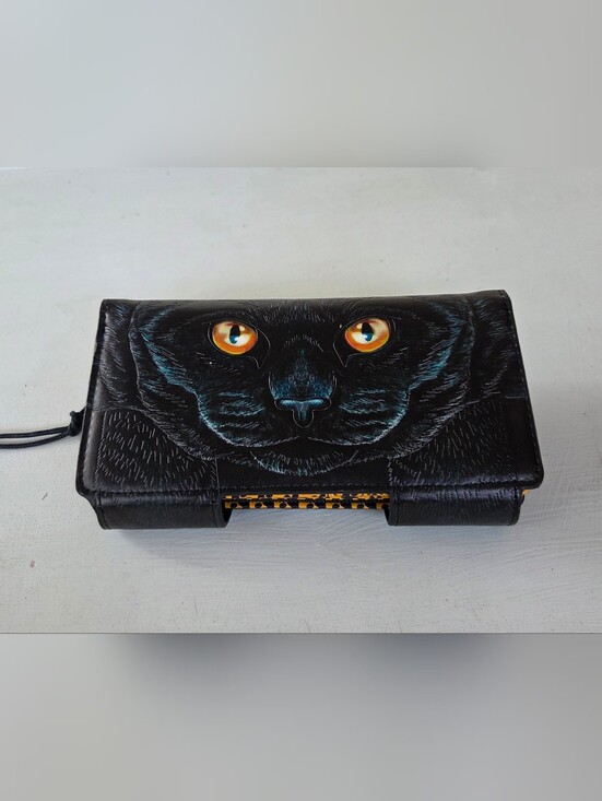 Laura Parker Handbags - New Laura Parker 3D Black Cat Wallet